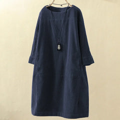 Corduroy Retro Casual Women's Mini Dress