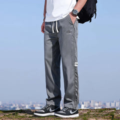 Men's Summer Thin Baggy Wide Leg Casual Pants Solid Color Cargo Pants