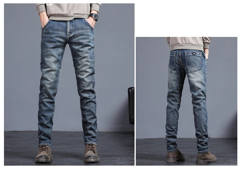 Men's Classic Fashion Jeans Casual Slim Skinny Vintage Streetwear