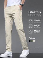 Stretch Ultra-thin Men's Casual Pants Slim Business Trousers