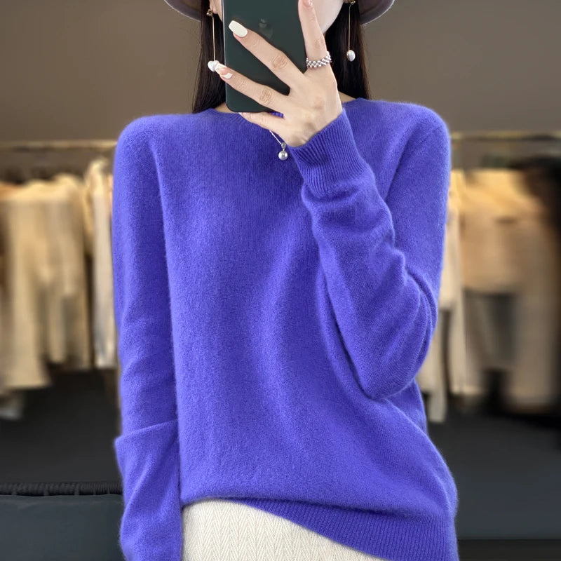 sweater in autumn fashion O-neck autumn warm pullover top