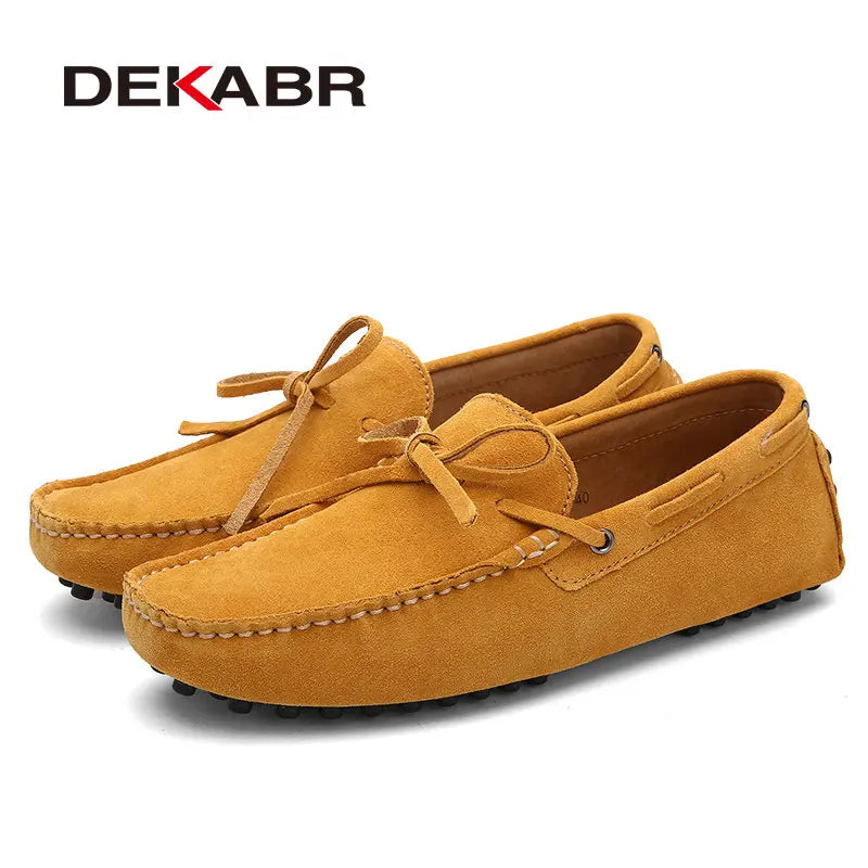 Casual Men Genuine Leather Shoes Summer Loafers