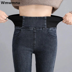 Jeans Oversize Slim Denim Pants Women's High Waist Skinny