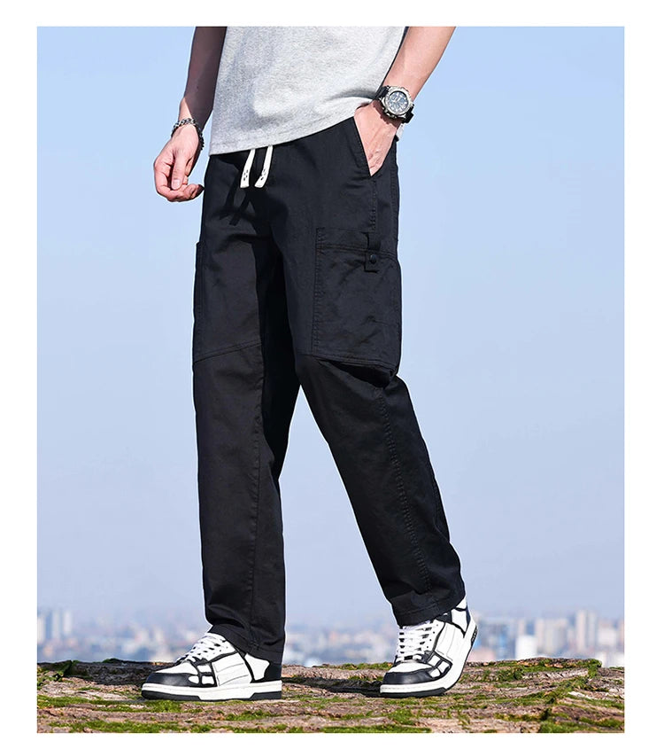 Ultra-thin Baggy Casual Pants Y2K Loose Straight Wide Leg