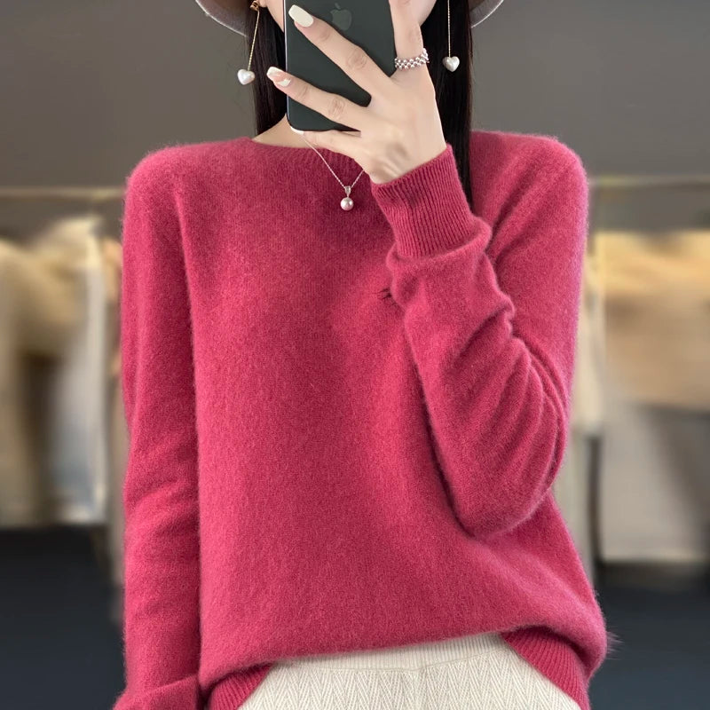 sweater in autumn fashion O-neck autumn warm pullover top