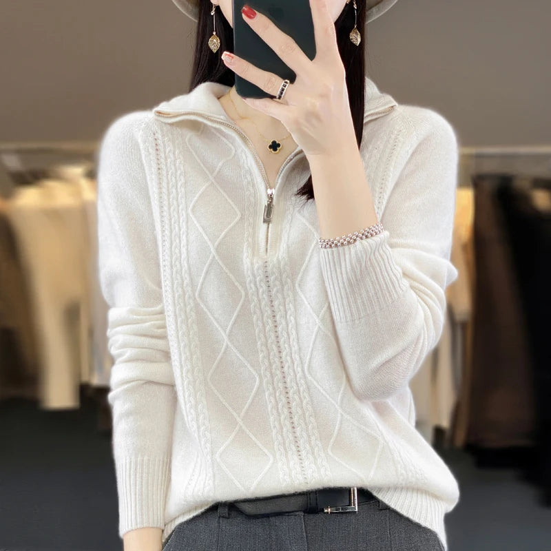 Turtleneck Sweater Casual Knit Loose Top Fashion