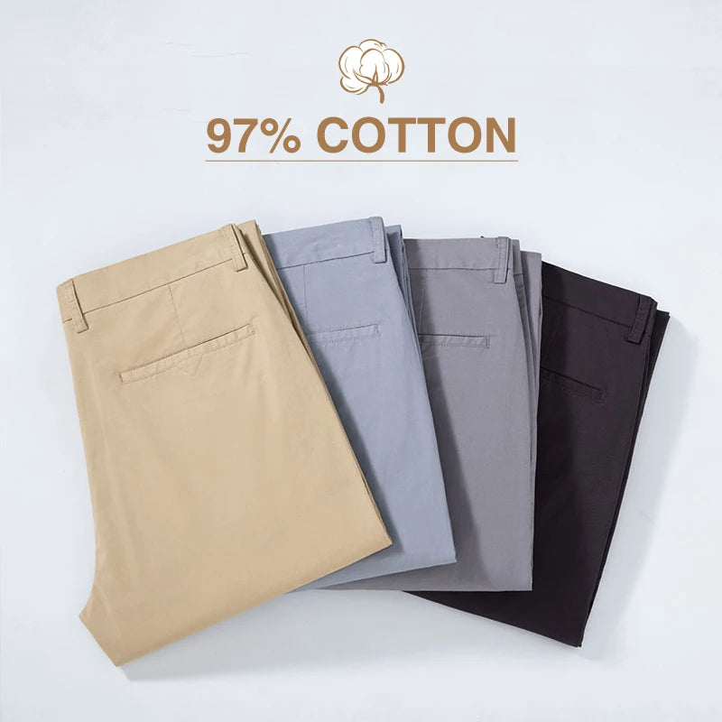 Men's Business Pants Cotton classic style Straight Casual Fashion