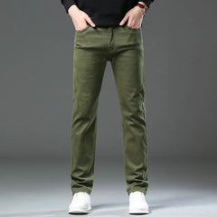 Men's Slim Stretch Jeans Soft Fabric Denim Pants