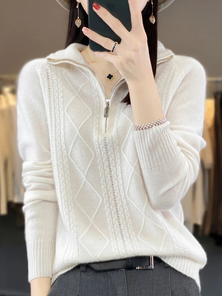 Turtleneck Sweater Casual Knit Loose Top Fashion