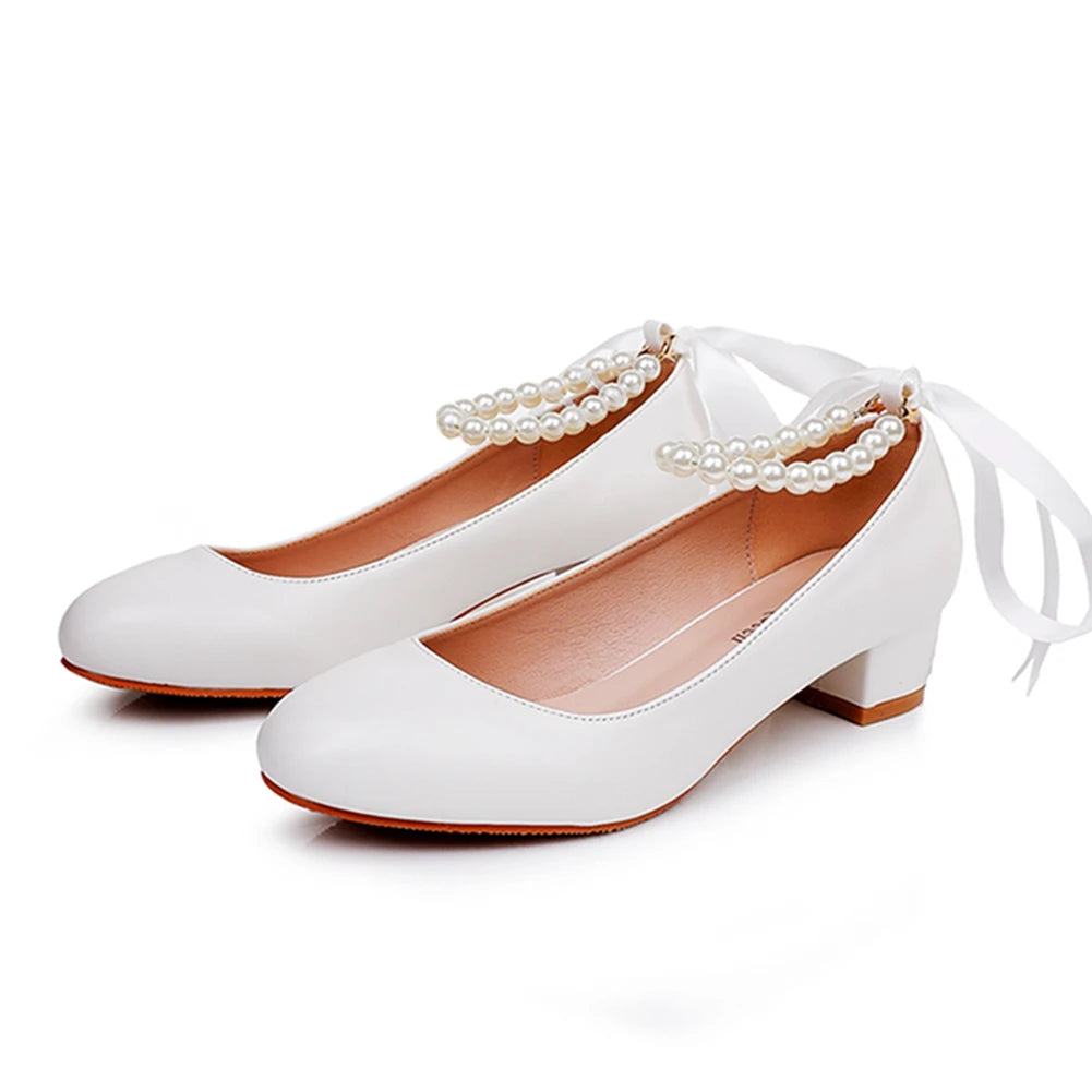 Women Shoes Bride Party 3CM Pointed Toe Pumps