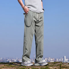 Men's Summer Baggy Wide Leg Casual Pants Y2K Solid Color Pants