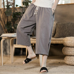 Summer Brand Japanese Style Loose Men's Cotton Harem Pants