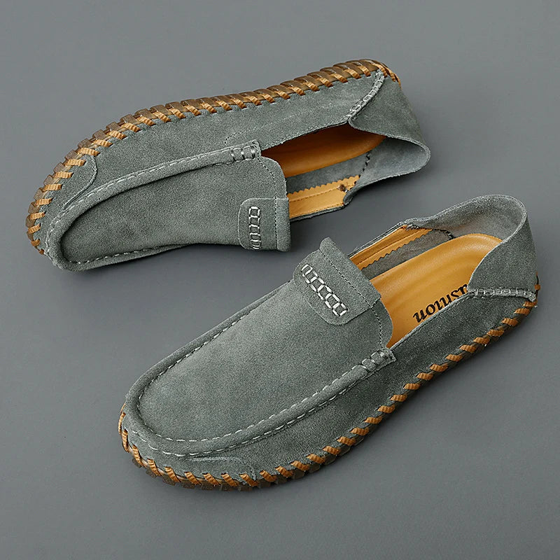 Suede Leather Loafers Casual Shoes For Men Slip On