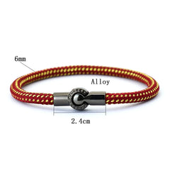 Trendy Rope Bracelet Men Creative Black Buckle Accessories