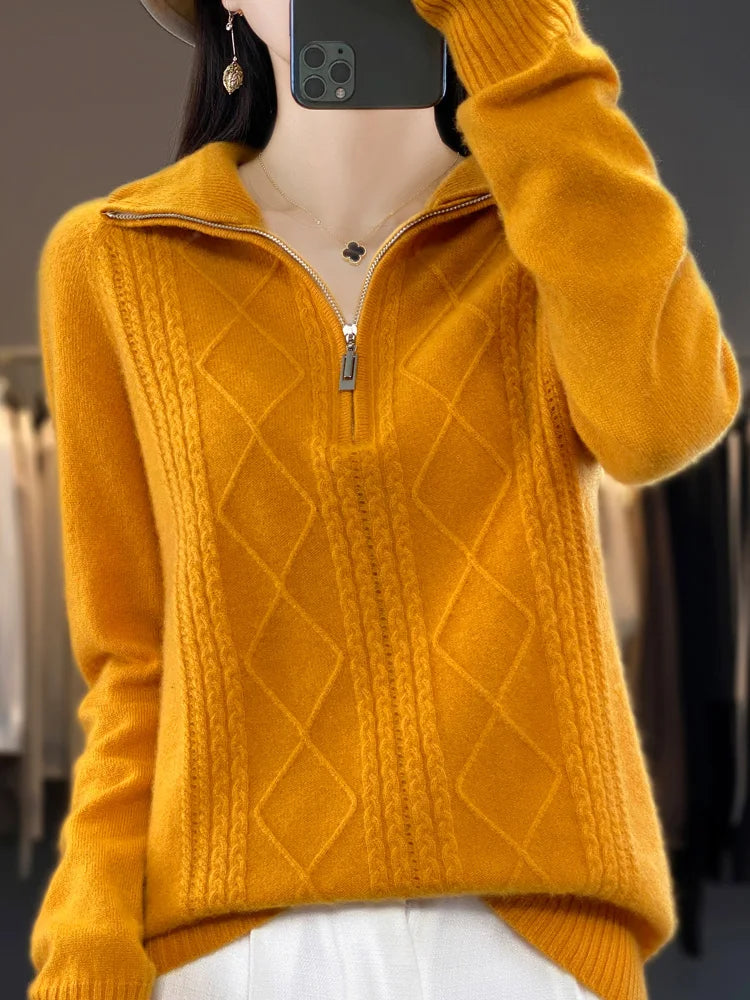 Turtleneck Sweater Casual Knit Loose Top Fashion