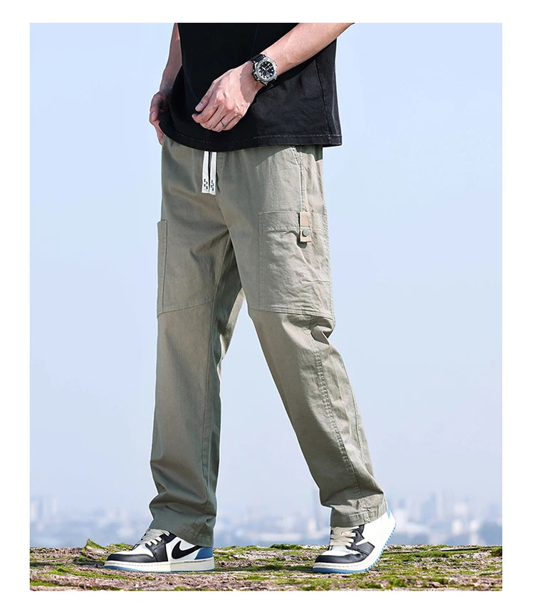 Ultra-thin Baggy Casual Pants Y2K Loose Straight Wide Leg