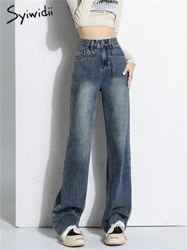 Velvet Thicken Blue Jeans for Fashion Vintage High Waisted