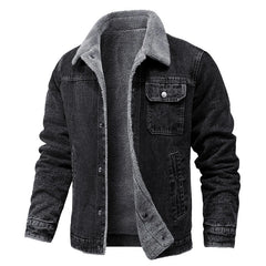 Men's Denim Jackets Man Casual Fleece Warm Windbreaker Fashion