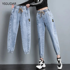 Harem Pants Vintage High Waist Jeans Ankle Length