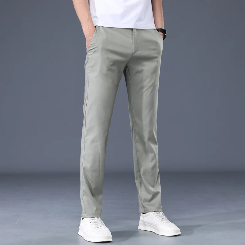 Summer Men's Thin Casual Pants Classic Business Fashion Regular Fit