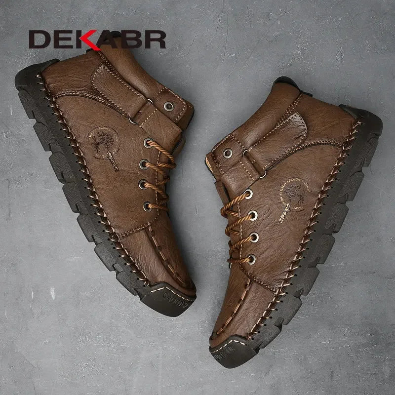 Men Ankle Boots Platform Walking Boots Office Business