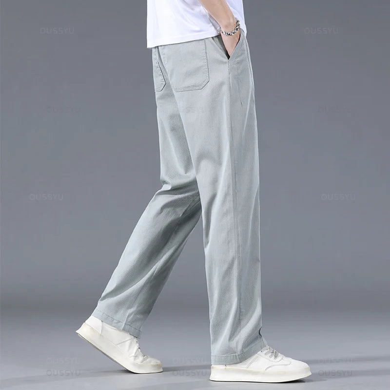 Summer Thin Soft Lyocell Fabric Men's Casual Pants