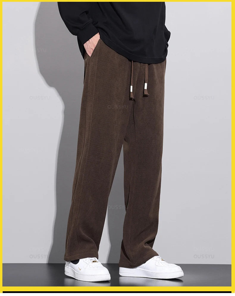 Brand Clothing Corduroy Pants Elastic Waist Sweatpants