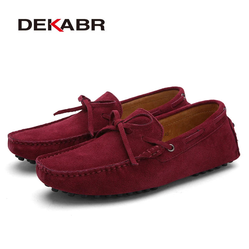 Casual Men Genuine Leather Shoes Summer Loafers