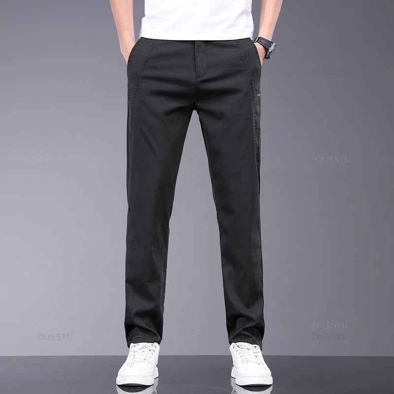 Brand Clothing Summer Thin Lyocell Fabric Casual Pants