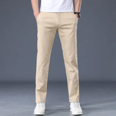 Summer Cotton Men Thin Regular Fit Casual Pants