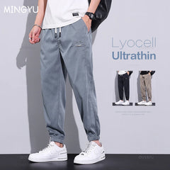 Men's Cargo Casual Pants Summer Thin Jogger Sweatpants Harem Trousers