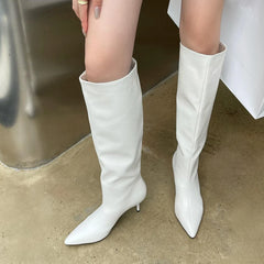 Design Pointed Toe Women Knee-High Boots