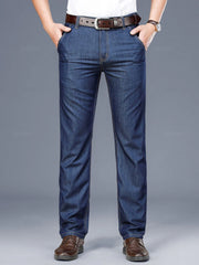 Fabric Men's Jeans Classic Business Straight Denim Pants