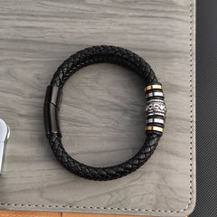 Boho Multi Layer Braided Rope Leather Bracelet