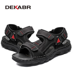 Genuine Leather Sandals Summer Casual Men Shoes