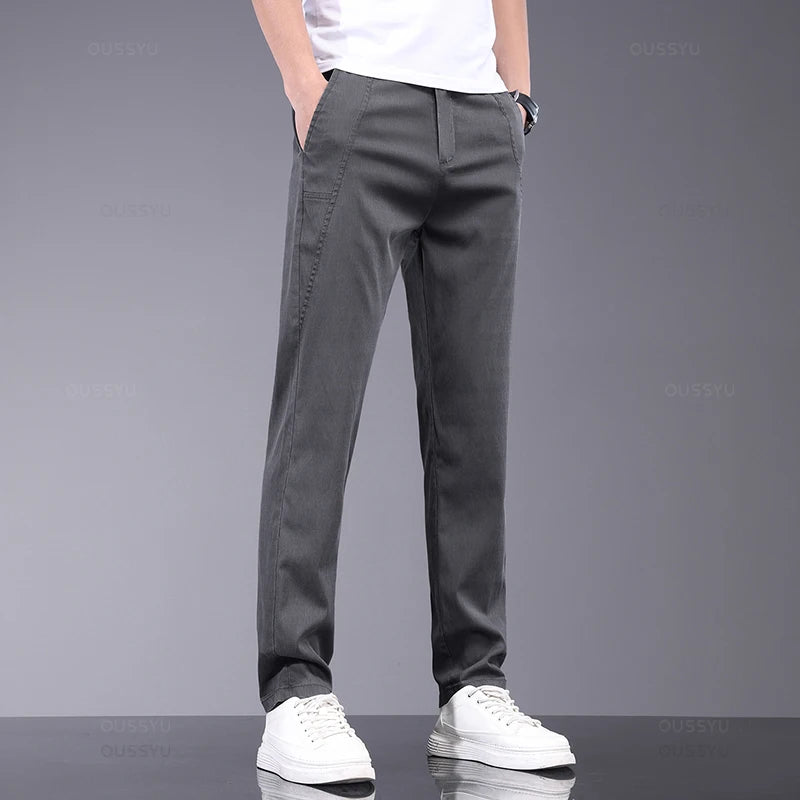 Brand Clothing Summer Thin Lyocell Fabric Casual Pants