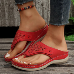 Summer Open Toe Flip Flops Wedges Comfortable Slippers