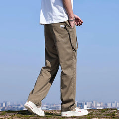 Men's Summer Baggy Wide Leg Casual Pants Y2K Solid Color Pants