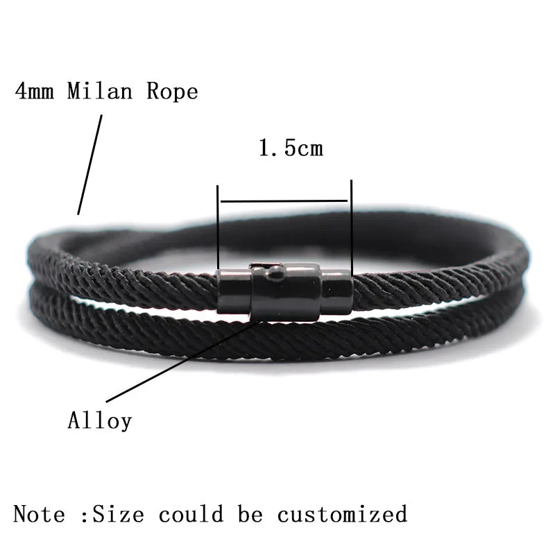 Minimalist Men Rope Bracelet Double Layer Survival Accessories