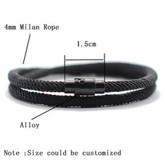 Minimalist Men Rope Bracelet Double Layer Survival Accessories