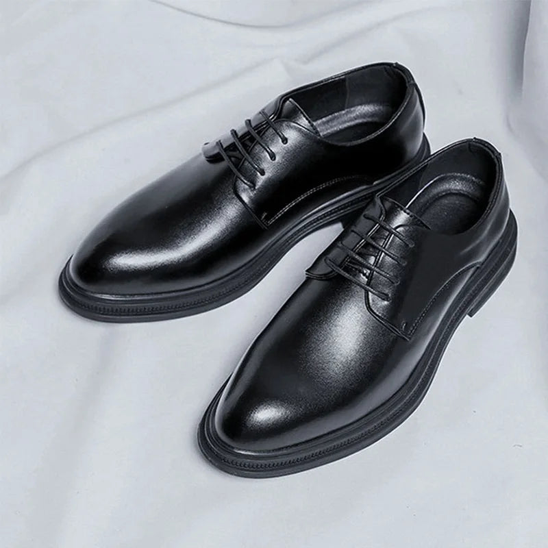 Genuine Leather Shoes Men Brogues Business Footwear Flat