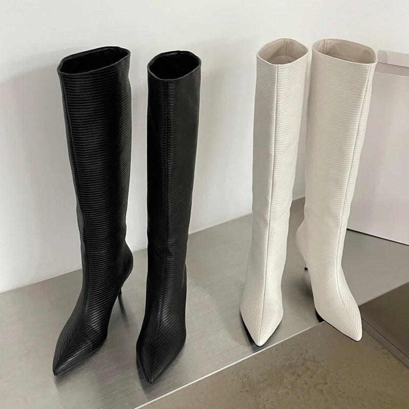 Design Pointed Toe Women Knee-High Boots