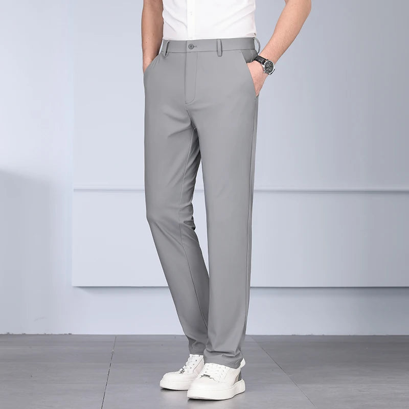 Thin Ice Silk Pants Men's Casual Pants Business Fashion Casual Pants