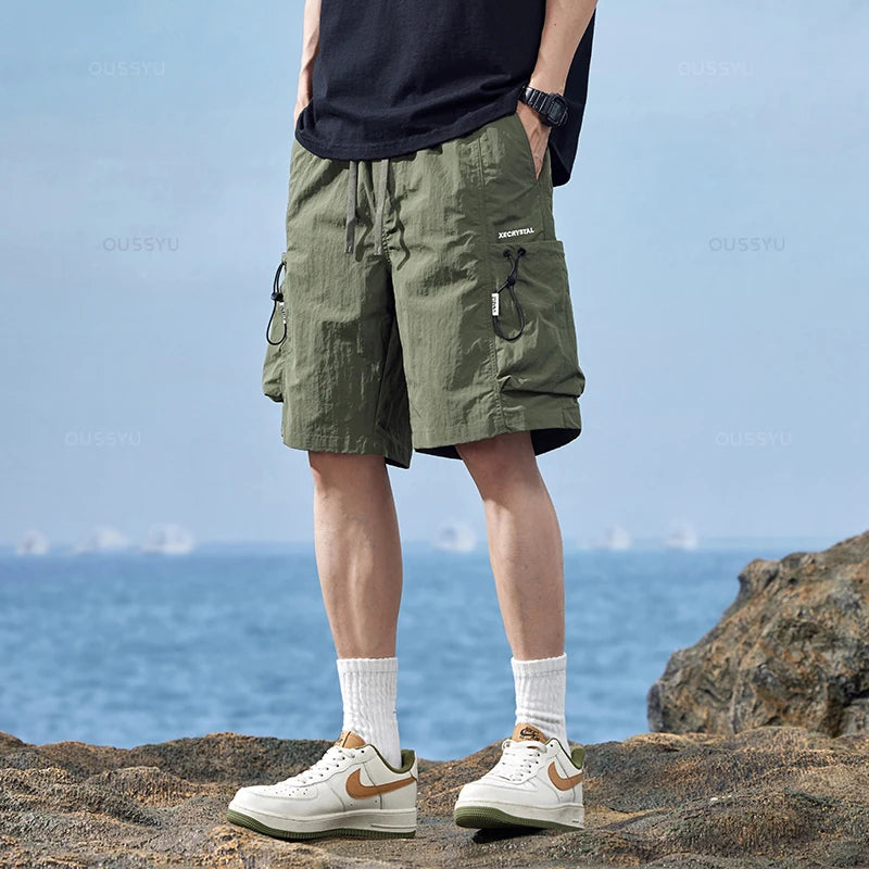 Shorts Pants Men Cargo Work Thin Baggy Streetwear Joggers