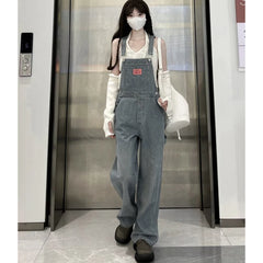 Denim Overalls for Women's Summer Clothes Baggy Jeans
