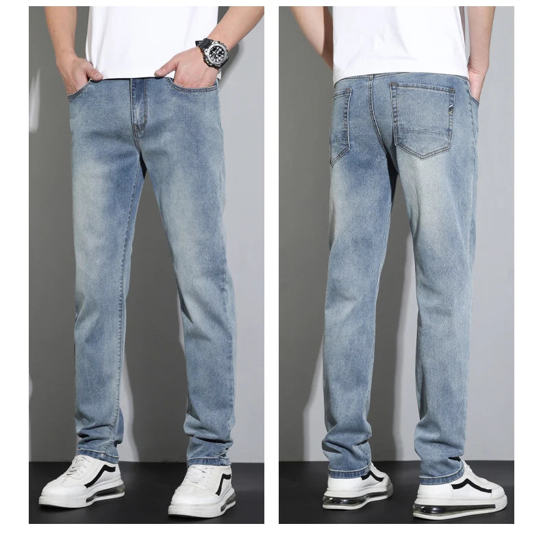 Fashion Men's Baggy Jeans Classic Retro Denim Pants