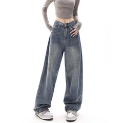 Fashion Y2k Retro Wide Leg High Waist Straight Streetwear Style