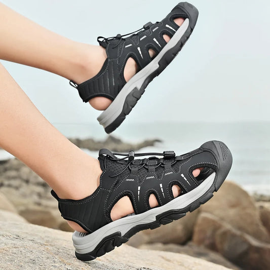 Men's Sandals Beach Shoes Handmade Breathable Design Casual Style