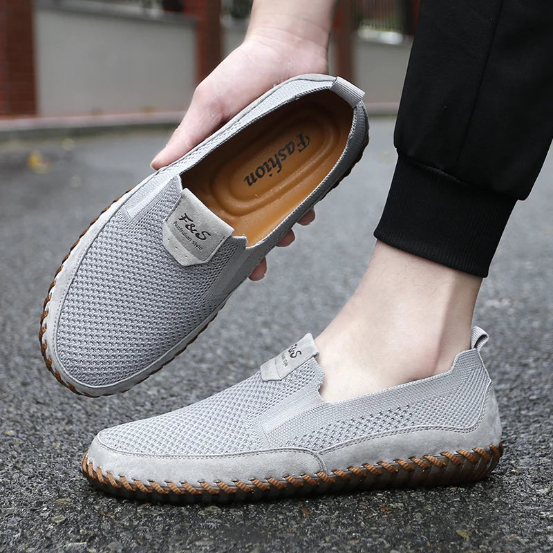 Summer Men's Casual Shoes Outdoor Breathable Mesh Walking Style