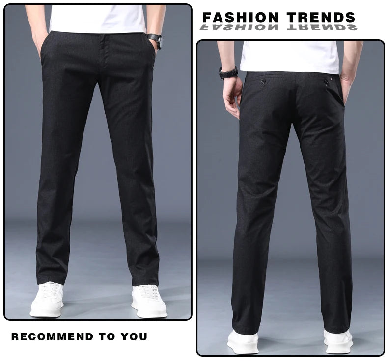 Summer Cotton Men Thin Regular Fit Casual Pants